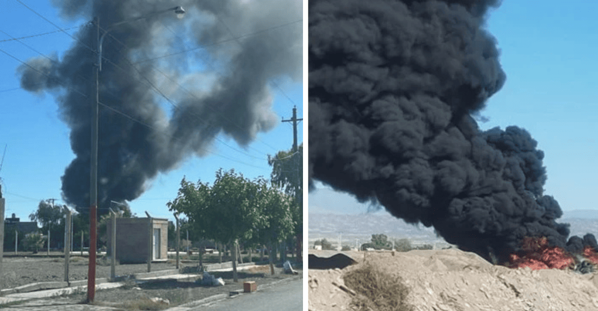 Incendio en un acopio de neumáticos generó alarma en Villa Mariano Moreno Incendio en un acopio de neumáticos generó alarma en Villa Mariano Moreno