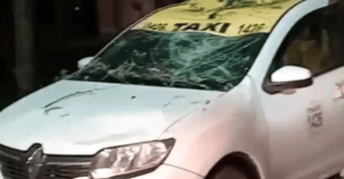 Una rama cayó sobre un taxi en pleno centro durante la tormenta y de milagro no hubo heridos Una rama cayó sobre un taxi en pleno centro durante la tormenta y de milagro no hubo heridos