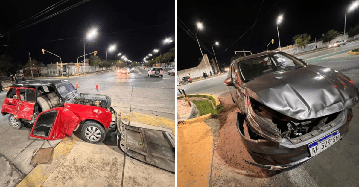 Fuerte choque entre dos autos en Capital dejó dos heridos Fuerte choque entre dos autos en Capital dejó dos heridos