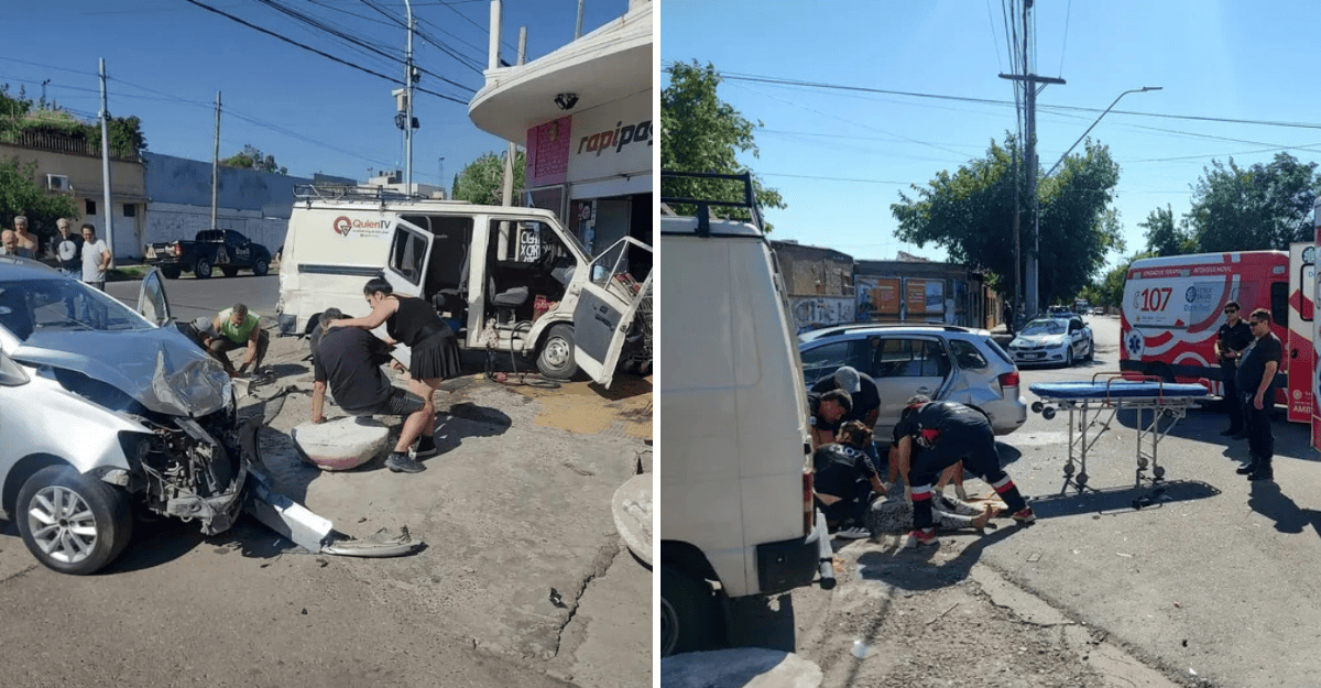 Varias personas resultaron heridas en un violento choque en Capital Varias personas resultaron heridas en un violento choque en Capital