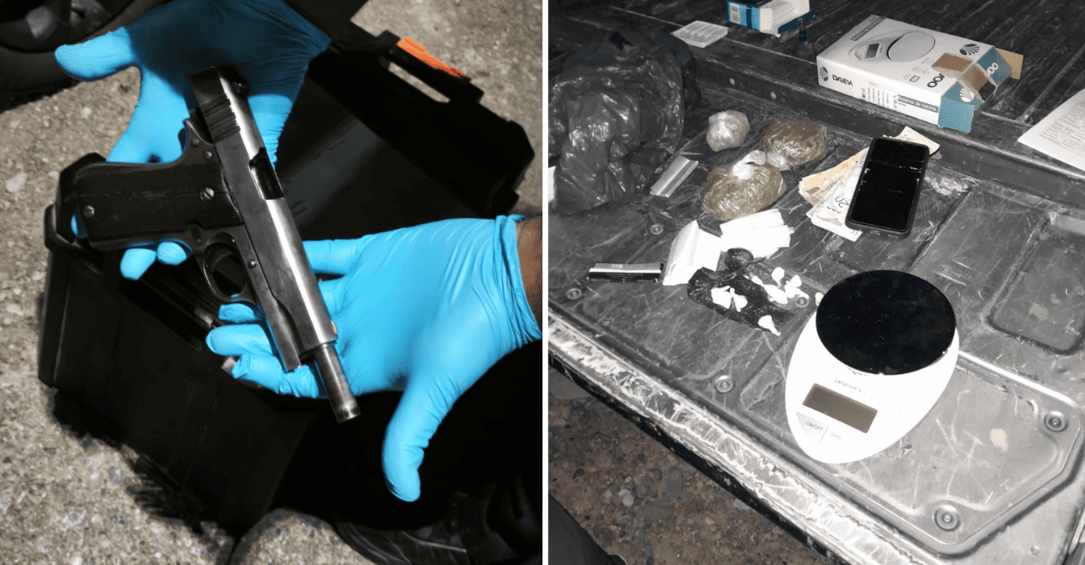 Armas, droga y dinero: importante operativo policial en Santa Lucía con cuatro detenidos. Armas, droga y dinero: importante operativo policial en Santa Lucía con cuatro detenidos.