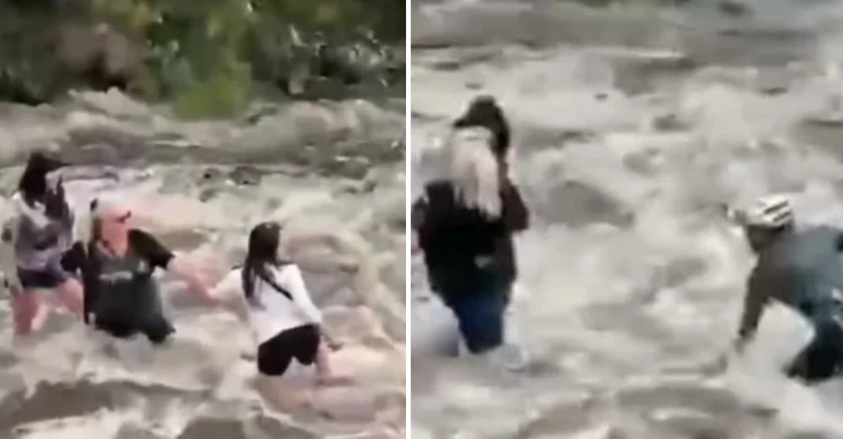Video: Heroica acción del ministro de Turismo de San Luis al rescatar a mujeres atrapadas en un arroyo. Video: Heroica acción del ministro de Turismo de San Luis al rescatar a mujeres atrapadas en un arroyo.