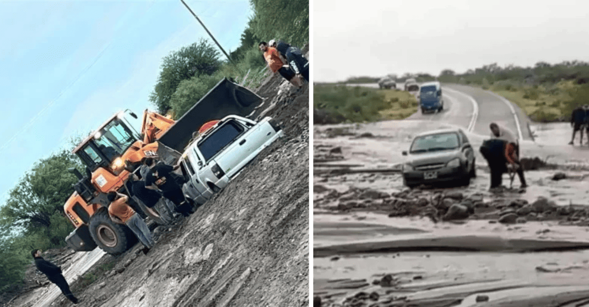 Valle Fértil, el más afectado por las lluvias: rutas dañadas, autos varados y 14 familias evacuadas. Valle Fértil, el más afectado por las lluvias: rutas dañadas, autos varados y 14 familias evacuadas.