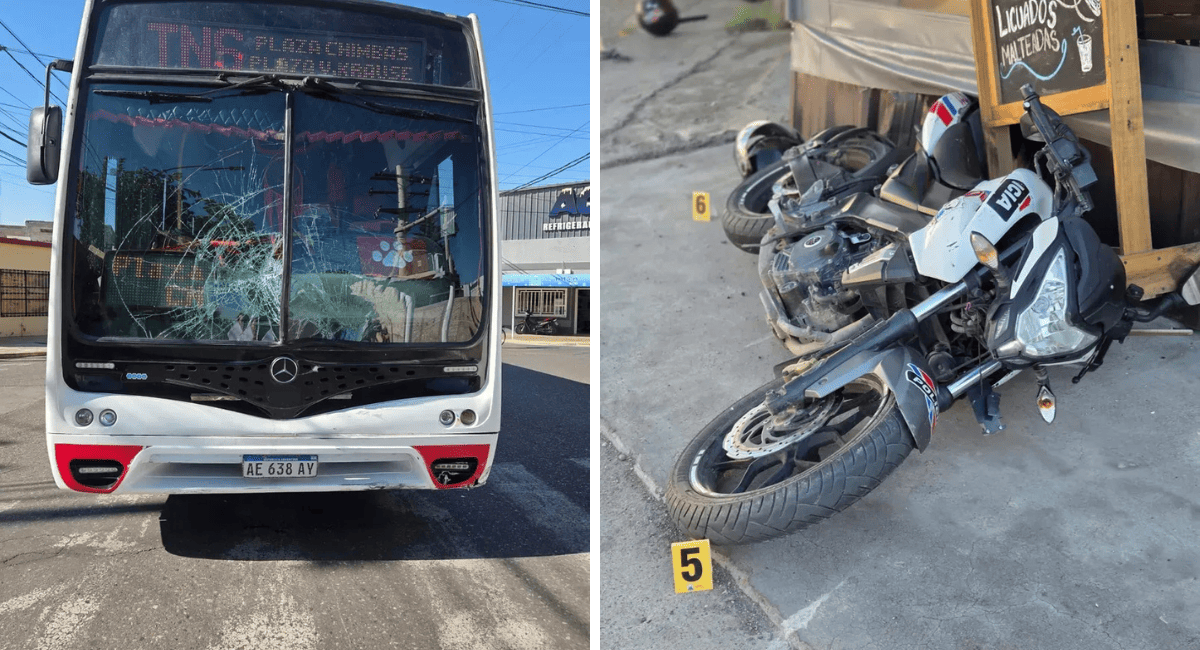 Policía perdió una pierna tras chocar con un colectivo; el chofer fue imputado.