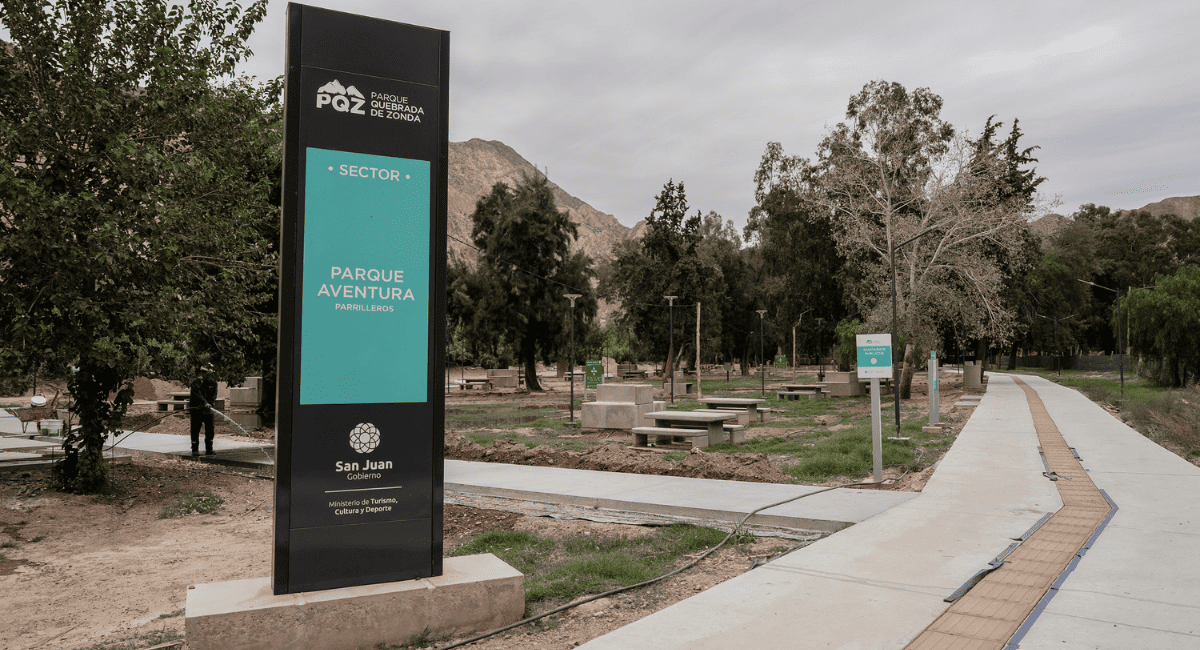 Avanza más del 85% la obra en los Sectores 3 y 4 del Parque Quebrada de Zonda en Rivadavia