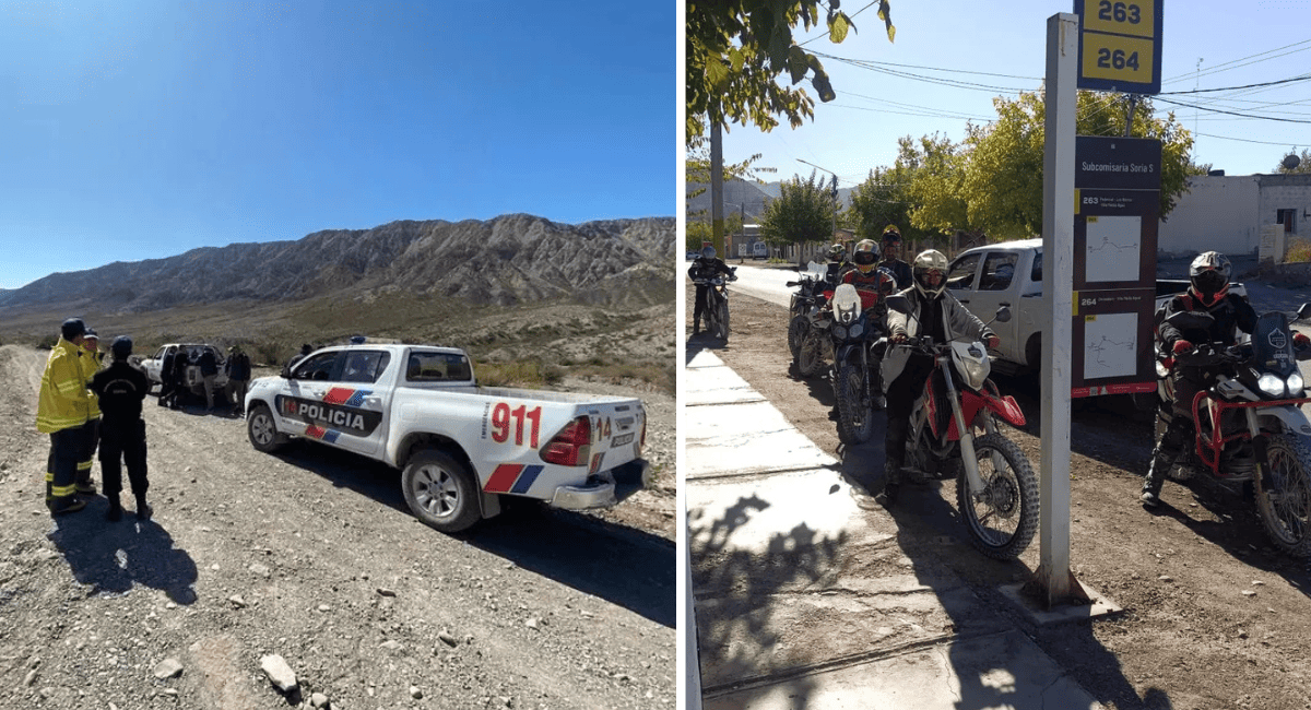 Rescatan a seis enduristas varados sin combustible en Sarmiento Rescatan a seis enduristas varados sin combustible en Sarmiento