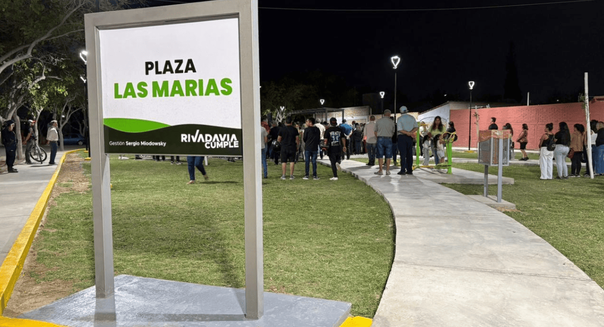 Miodowsky inauguró obras de mejora integral en Plaza Las Marías, en Rivadavia. Miodowsky inauguró obras de mejora integral en Plaza Las Marías, en Rivadavia.