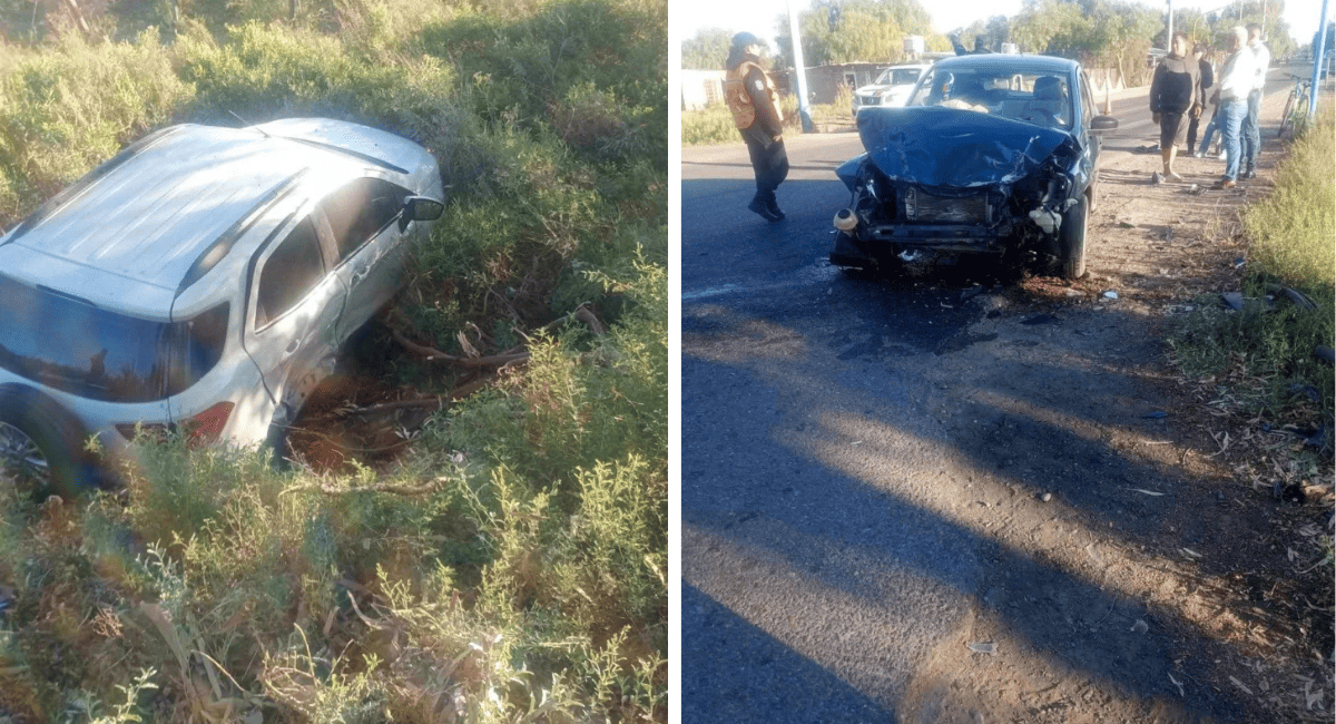 Impactante accidente en 9 de Julio: dos autos chocaron y uno cayó a un canal. Impactante accidente en 9 de Julio: dos autos chocaron y uno cayó a un canal.