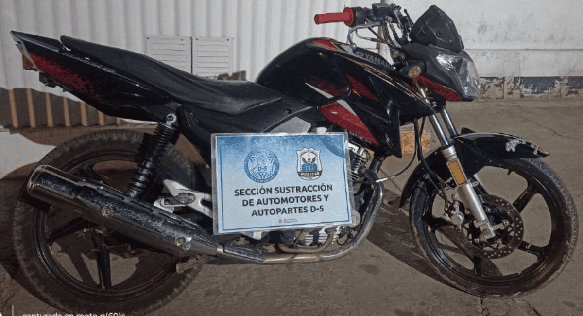 Recuperaron en Rawson una moto Yamaha con pedido de secuestro por robo