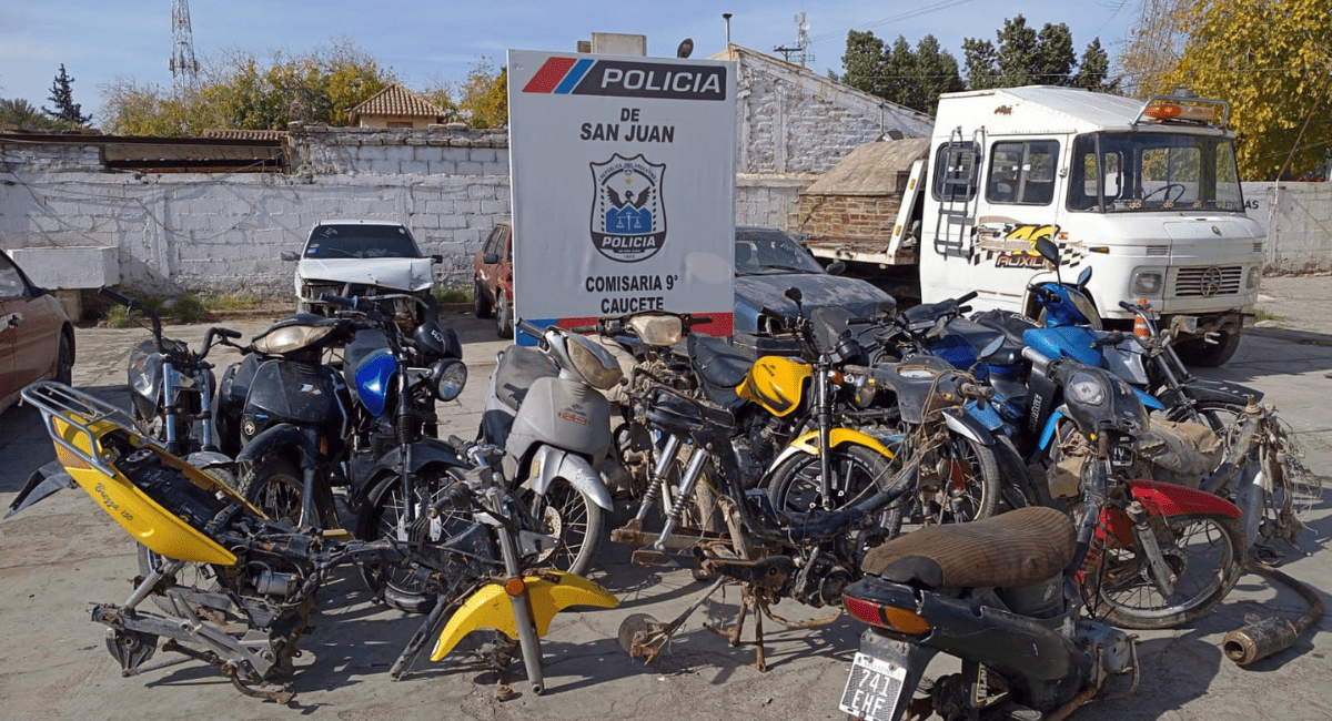 Secuestran 11 motos y detienen a seis personas en operativos por picadas ilegales en Caucete
