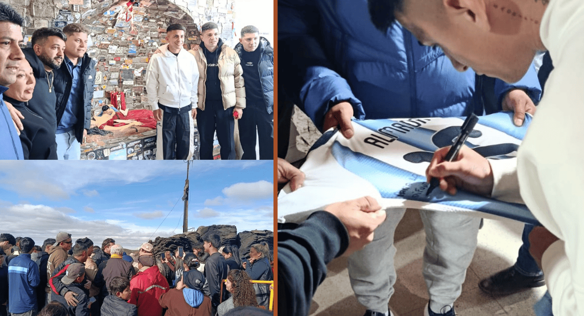 La fe de la Scaloneta: Thiago Almada cumplió su promesa en la Difunta Correa. La fe de la Scaloneta: Thiago Almada cumplió su promesa en la Difunta Correa.