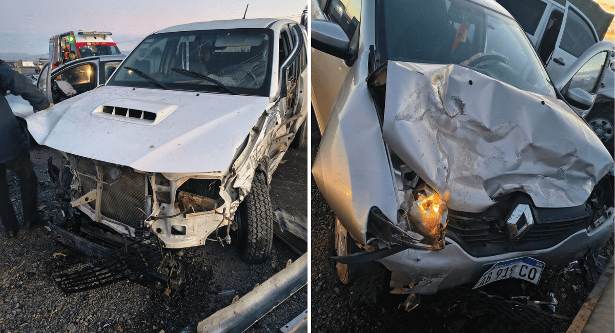 Violento choque en cadena en Ruta 20: una camioneta se cruzó de carril y desató el caos en Santa Lucía Violento choque en cadena en Ruta 20: una camioneta se cruzó de carril y desató el caos en Santa Lucía