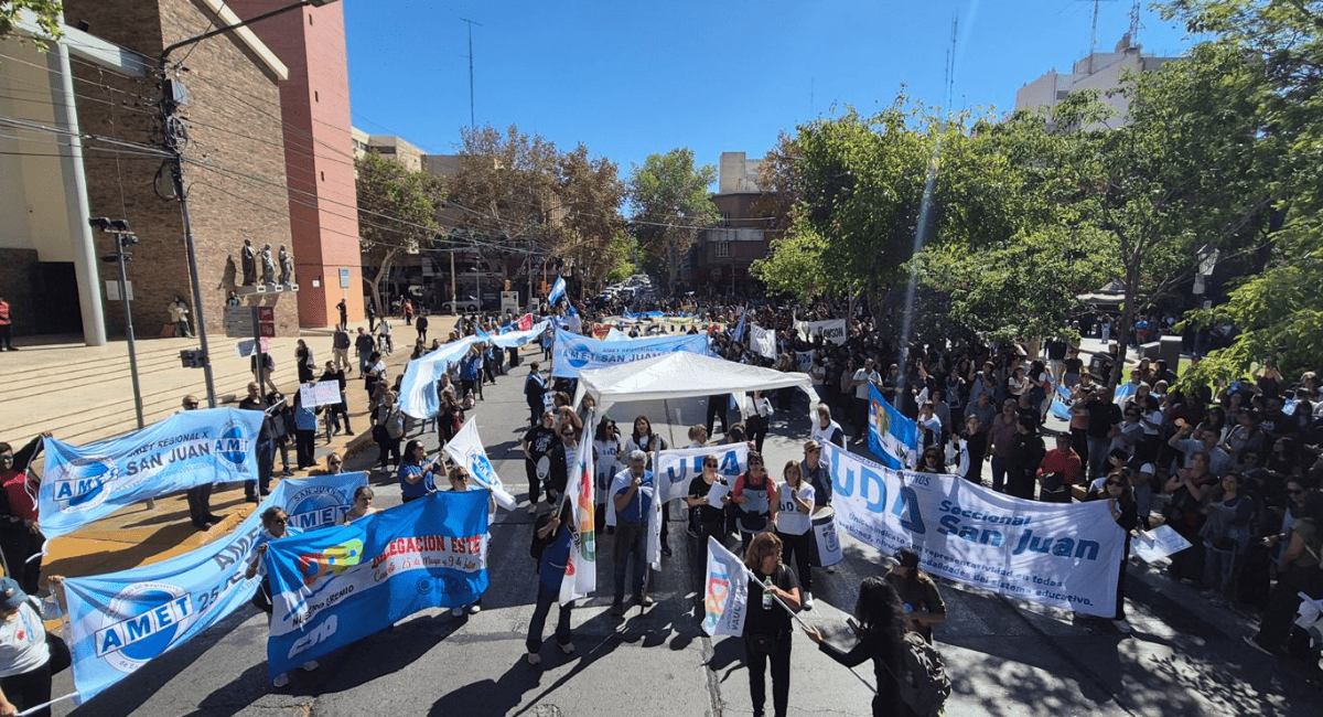 Paro docente en San Juan: UDA, UDAP y AMET paran el lunes 3