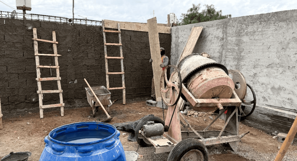 Avanza la construcción del nuevo Salón de Usos Múltiples de Fiorito en 9 de Julio