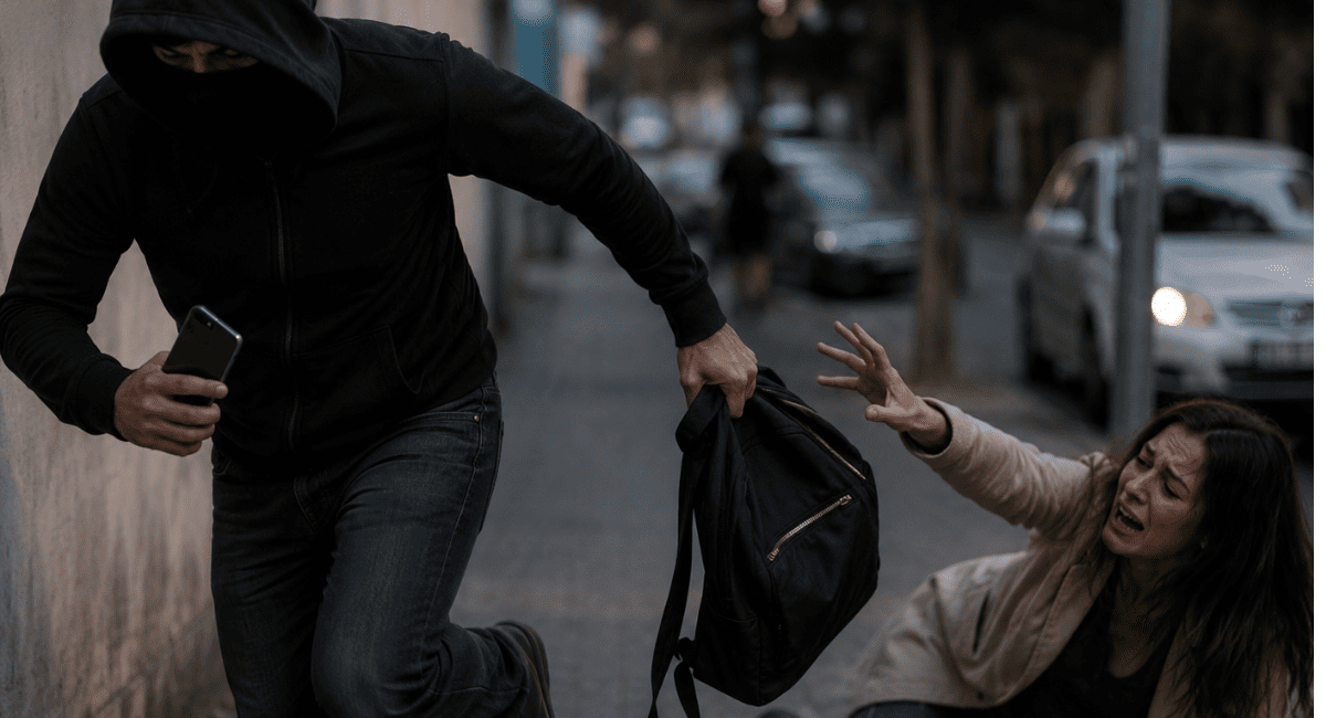 Violencia de género en pleno centro: persiguió a su expareja, la tiró al piso para robarle y terminó detenido 
