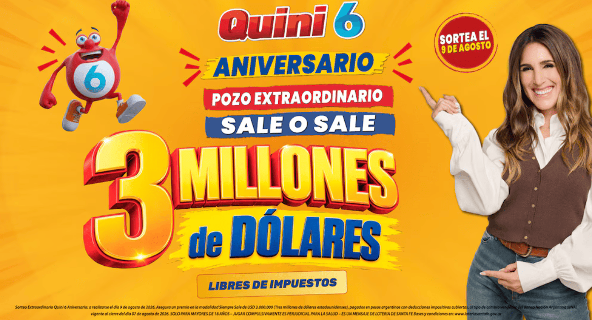 ¡Quini 6 histórico! Sortean un pozo asegurado de US$ 3 millones “sale o sale”