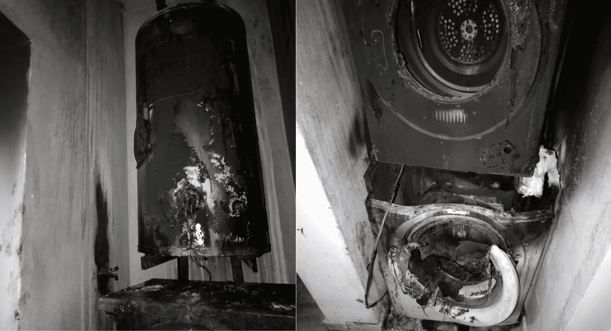 Susto en Pocito por un incendio en complejo de departamentos de alquiler