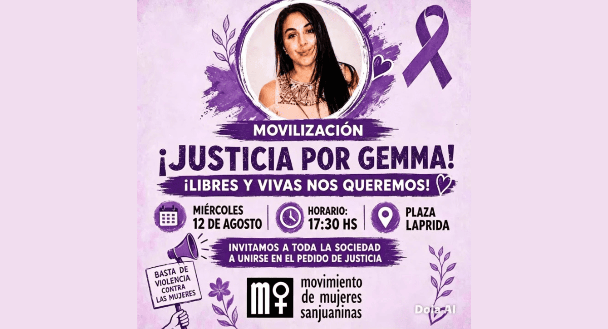 “Justicia por Gemma”: convocan a una marcha en San Juan contra la violencia de género